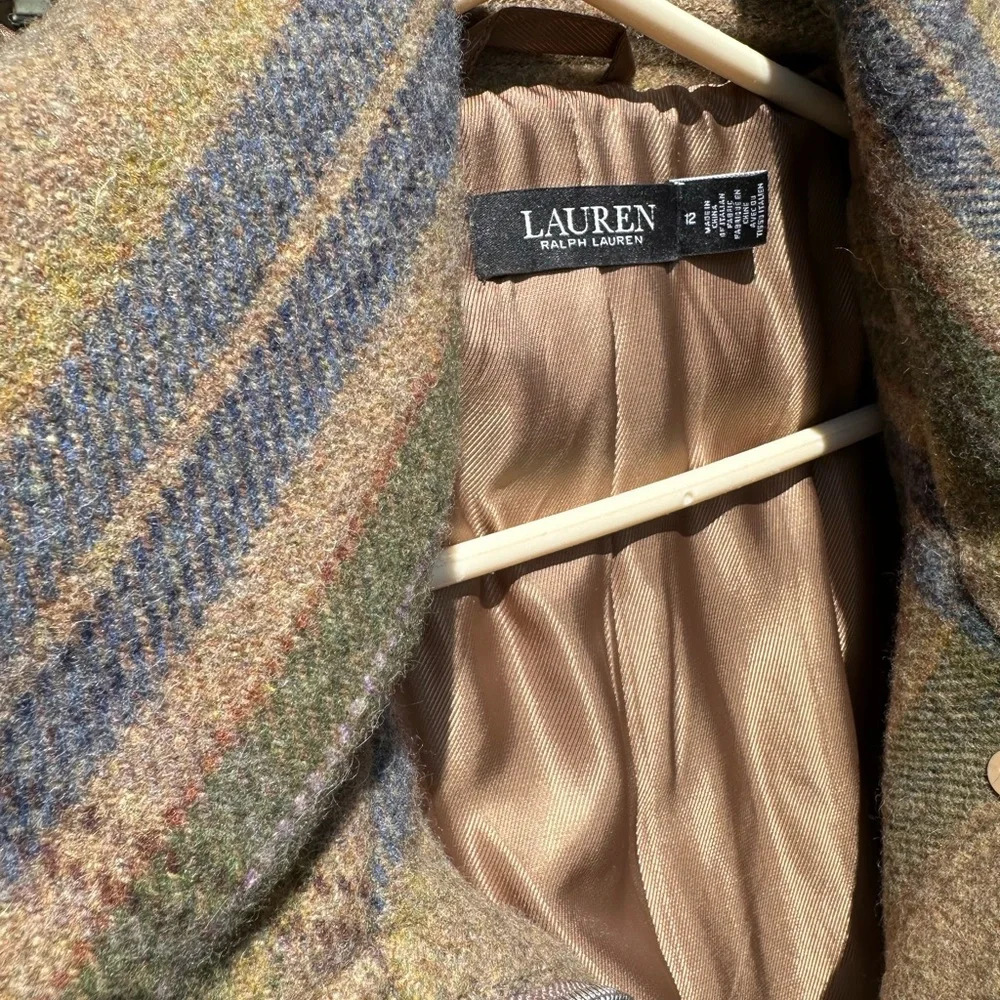 Ralph Lauren Brown and Green Duffle Coat with Classic Design - Picture 6 of 9